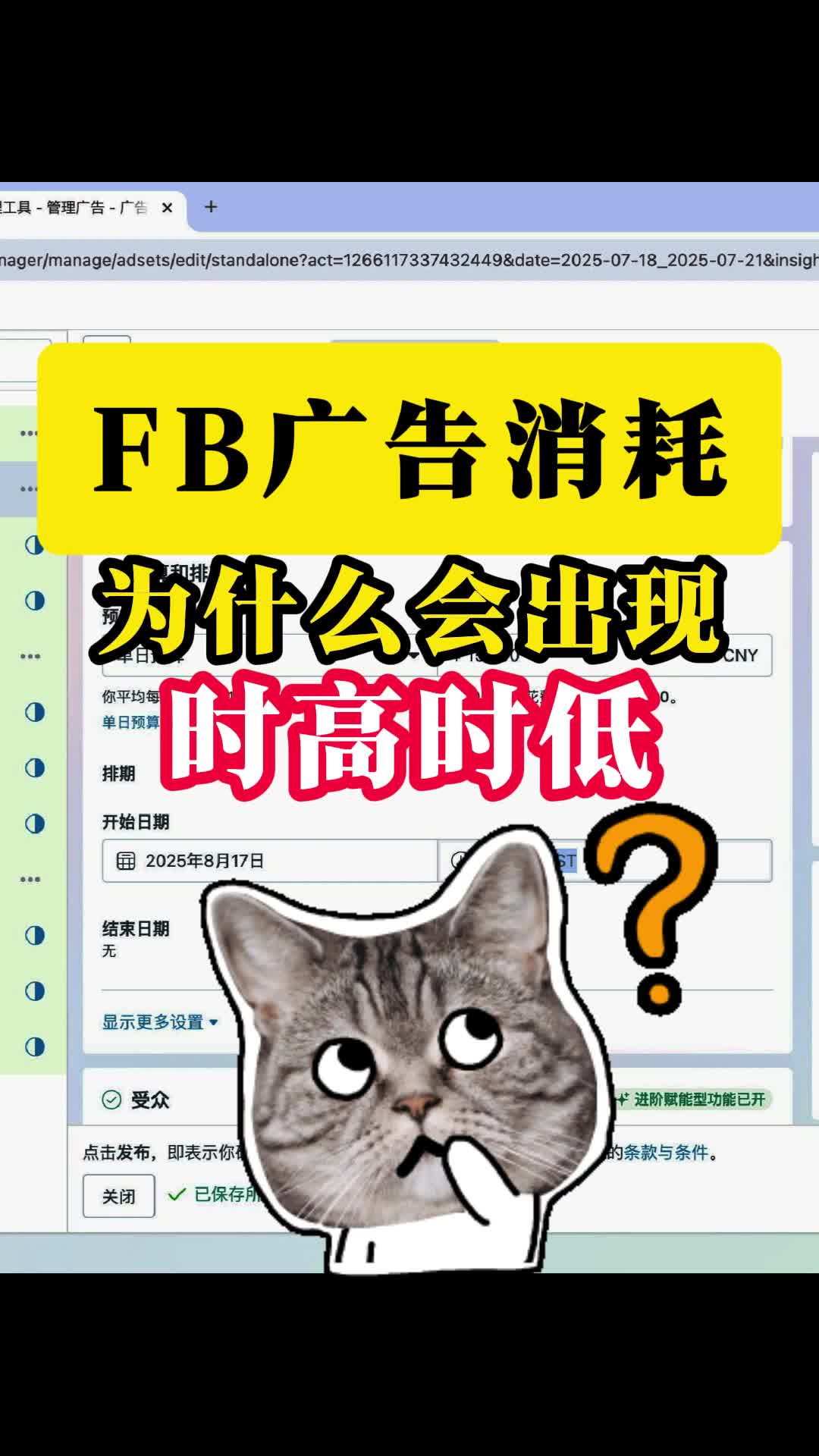 FB广告预算消耗 为什么会时高时低 | 原因解析与实操建议 | facebook广告