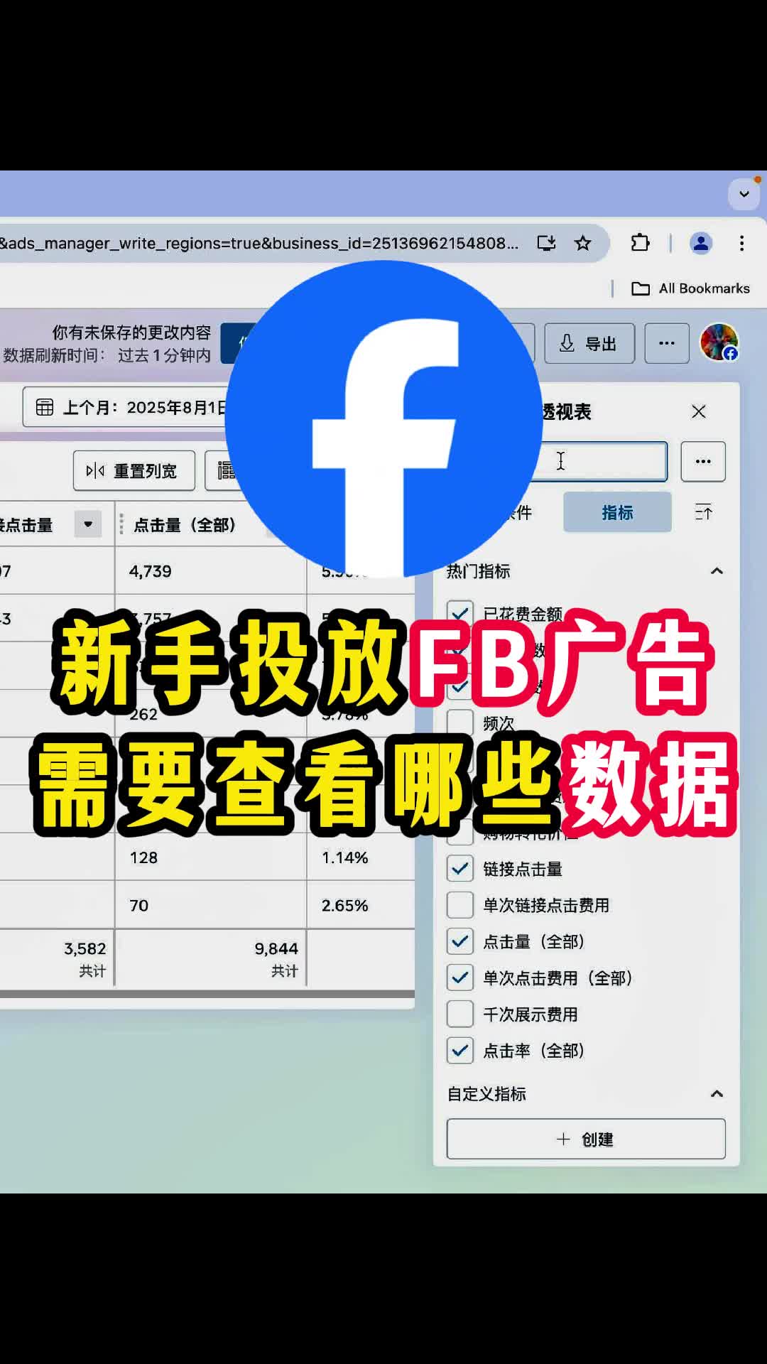 新手投FB广告 需要查看哪些数据 | 实战经验与优化建议 | facebook广告