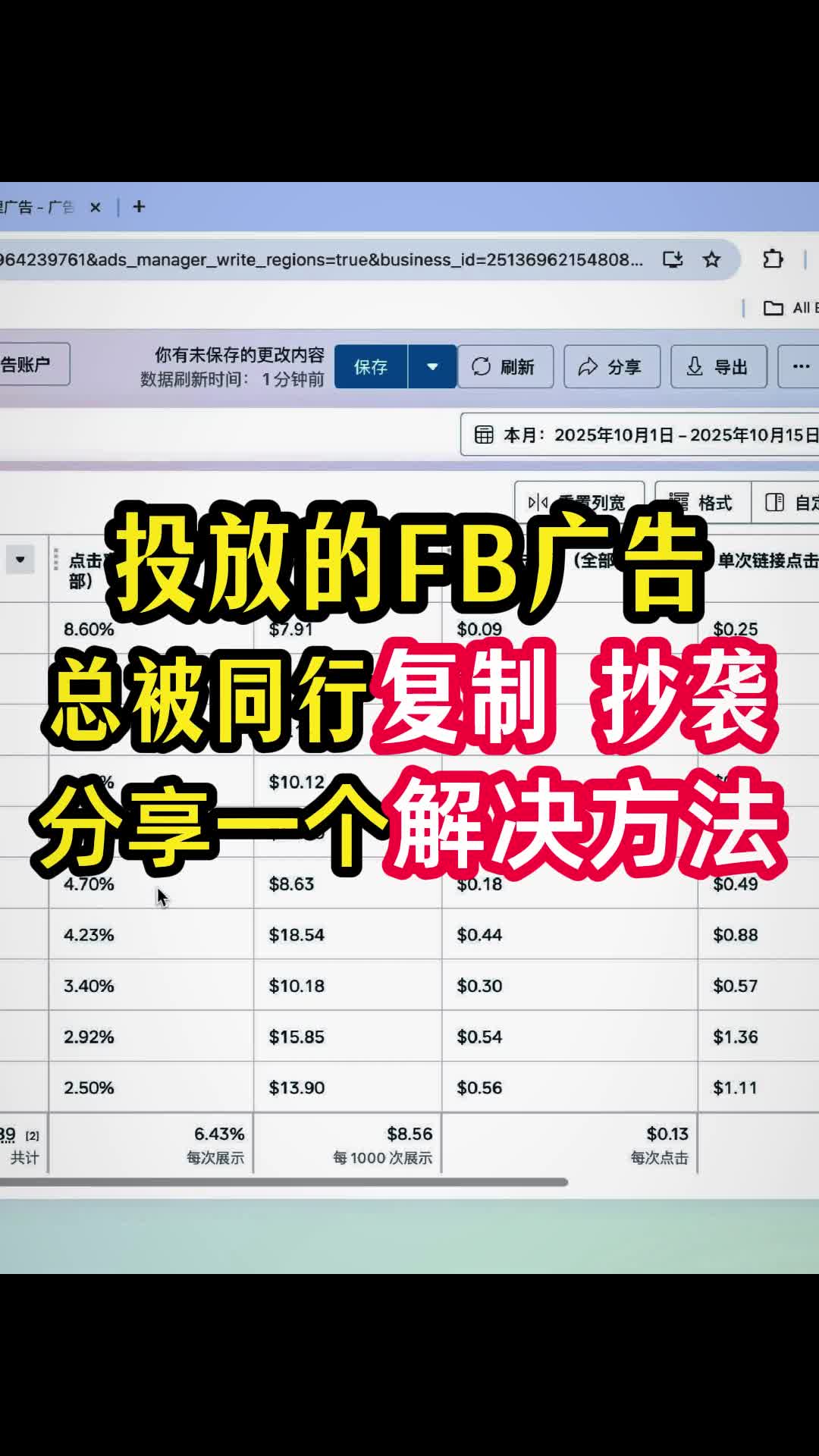 Facebook广告用被同行复制 抄袭 分享一个解决方法 | 实战经验与优化建议 | facebook广告