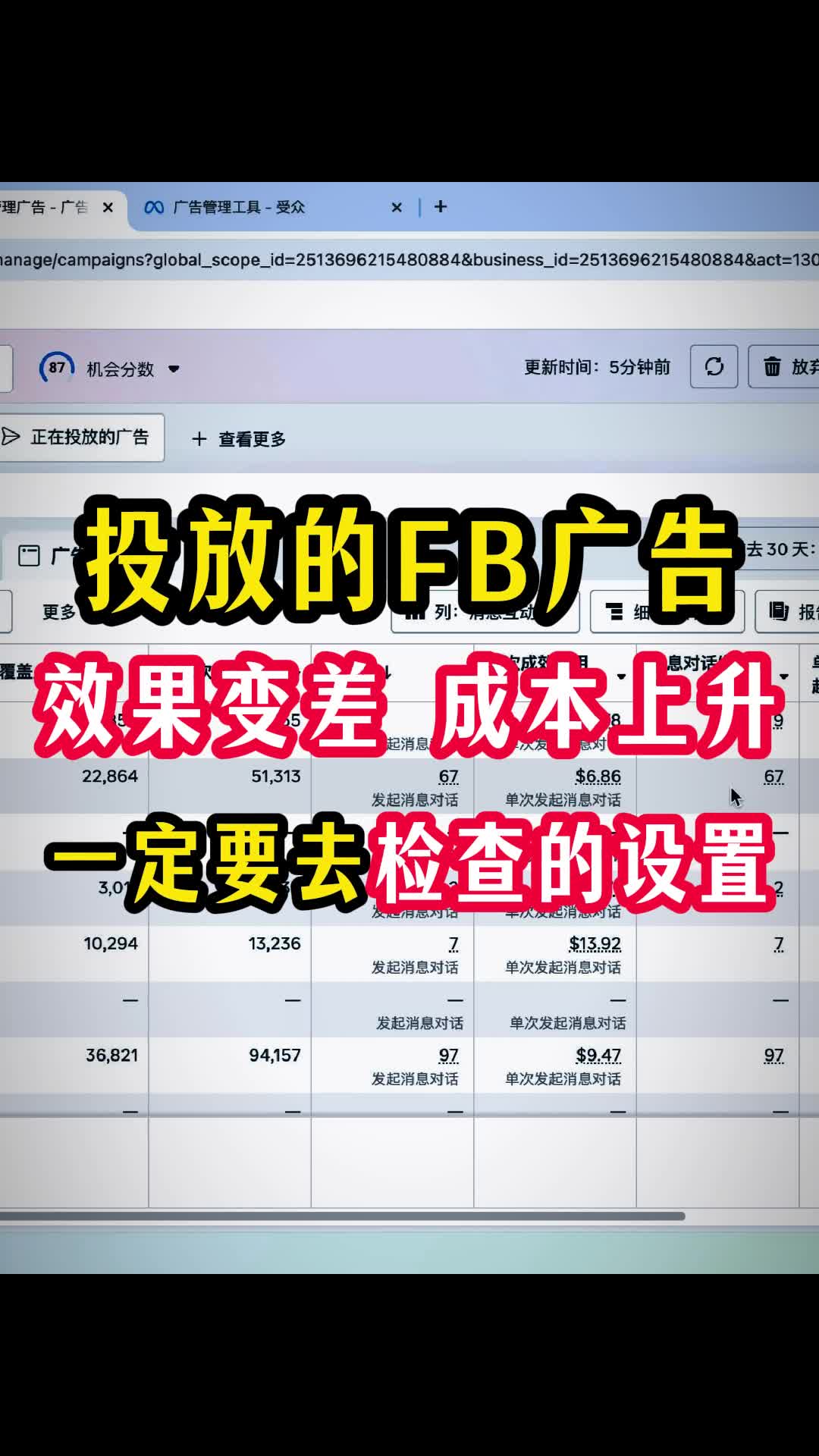 FB广告成本上升 效果变差 一定要去检查的设置 | 实战经验与优化建议 | Facebook广告