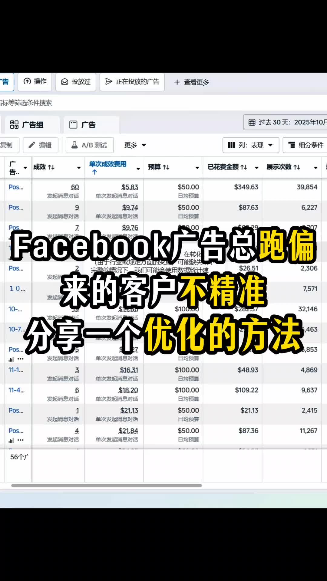 FB广告跑偏 客户不精准 分享一个优化方法 | 实战经验与优化建议 | facebook广告